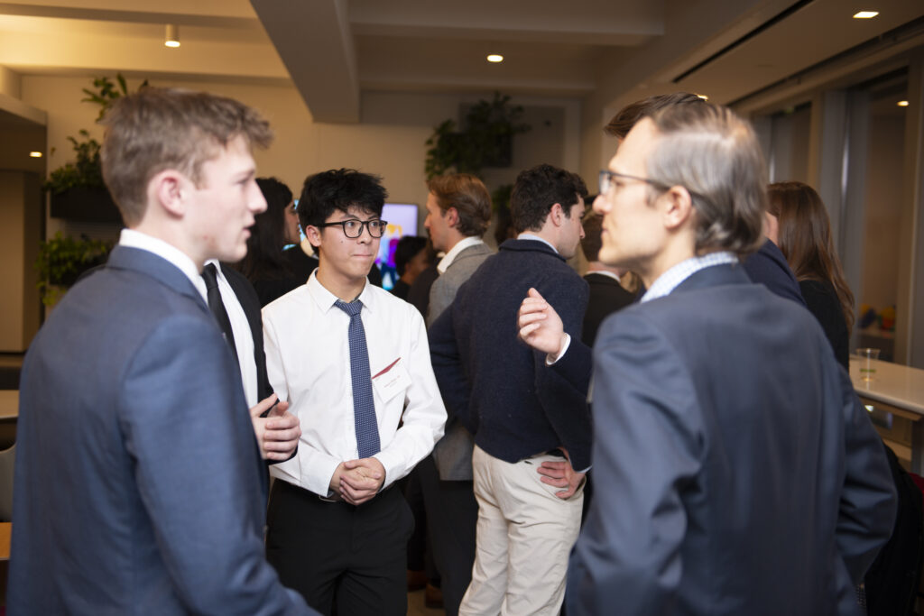 Students and Alumni talking.